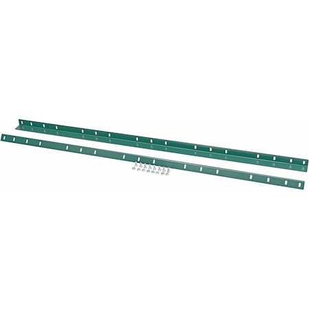 Global Industrial 5ft Guide Rail Kit for Roller Conveyors, 2inH, 12 Gauge Steel 293185